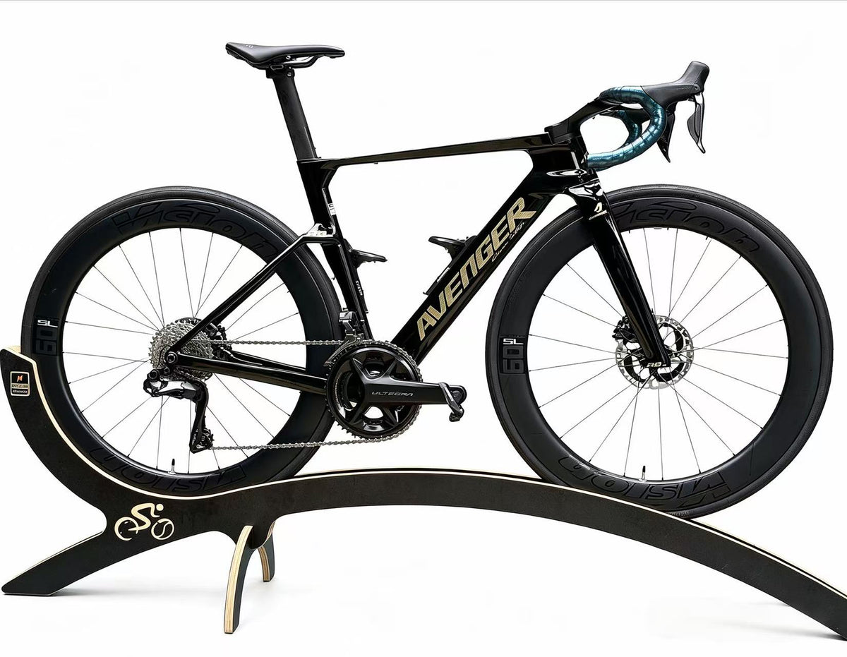 2026 New AVENGER Full Carbon Fiber Aero Road Frameset - R8RS | UD matte and Brushed gold