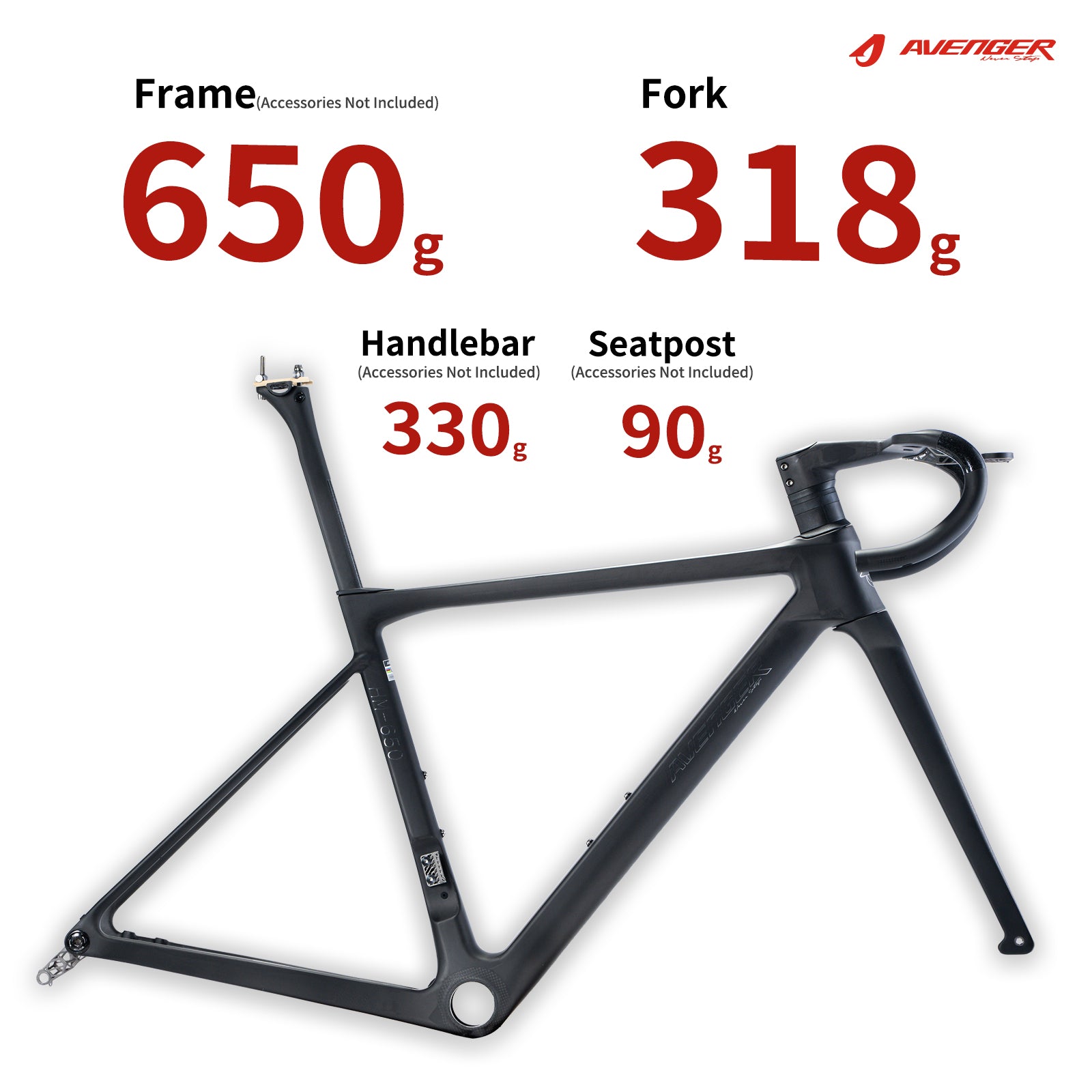 2026 Lightest Carbon Road bike frame Avenger Shuttle-HM(Ultralight version)