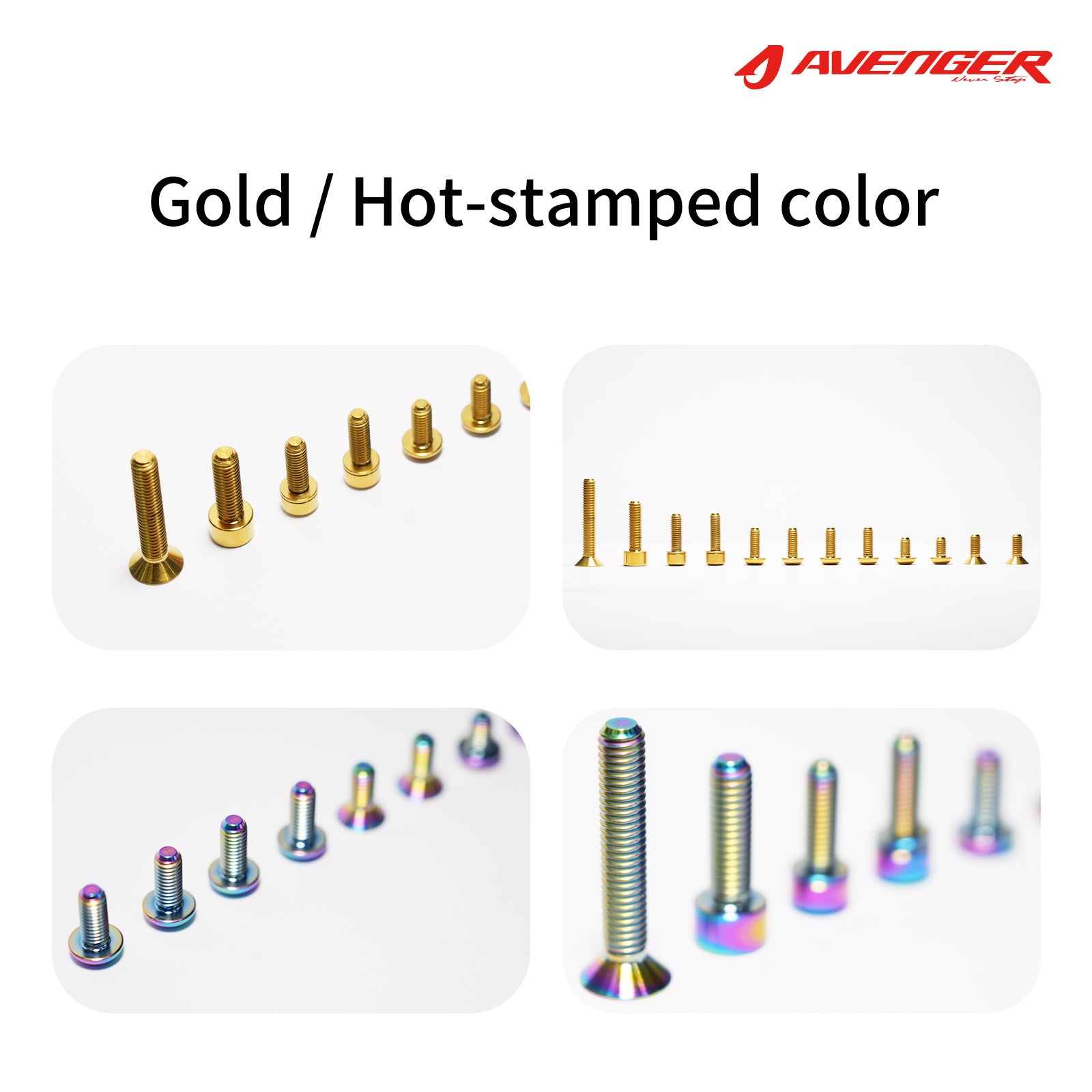Avenger Titanium Alloy Screws for Road Bikes