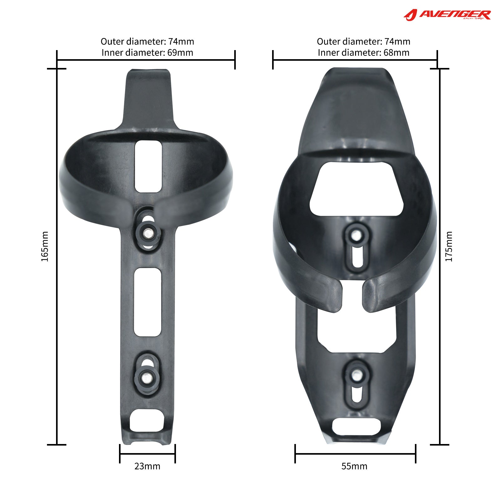 Avenger Carbon Injection Molded Water Bottle Cage