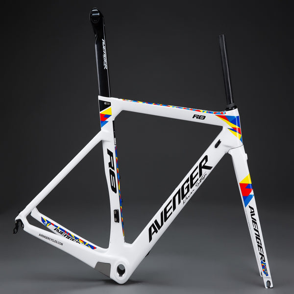 Carbon Road bike frame R8 Pearl White
