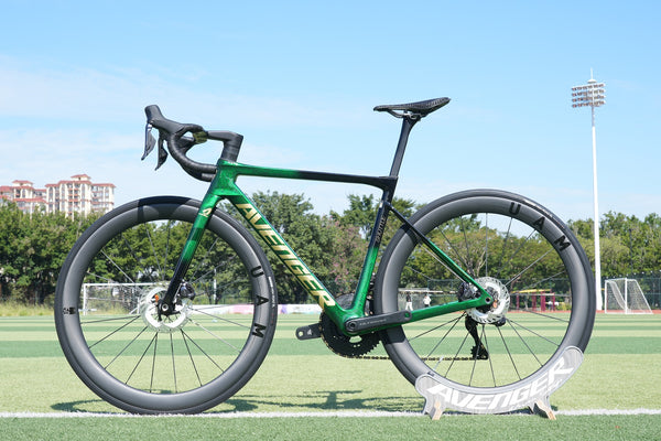 New Painting-Ice Crack Green Carbon Road bike frame Avenger Shuttle